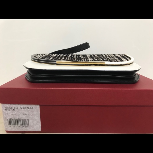 Stacy black/white horse/calf Salvatore Flap bag - Picture 3 of 7